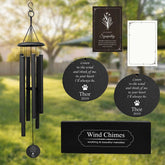 black corinthian bell wind chime for pet remembrance